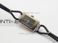 Reverso Ultra Thin Duoface RG SWF Gray Dial on Line Black Leather Strap Ronda Quartz