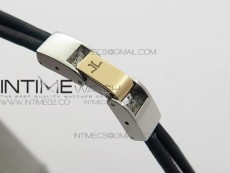 Reverso Ultra Thin Duoface RG SWF Gray Dial on Line Black Leather Strap Ronda Quartz