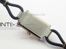 Reverso Ultra Thin Duoface RG SWF Gray Dial on Line Black Leather Strap Ronda Quartz