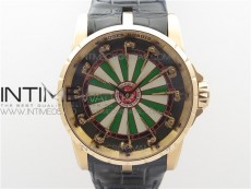 Excalibur Knights of the Round Table II RG ZF Best Edition Chessboard Dial on Black Leather Strap MIYOTA 9015