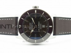 Super Ocean Heritage Brown Ceramic Bezel SS Brown Dial on Brown Gummy Strap A2824