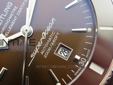 Super Ocean Heritage Brown Ceramic Bezel SS Brown Dial on Brown Gummy Strap A2824