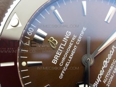 Super Ocean Heritage Brown Ceramic Bezel SS Brown Dial on Brown Gummy Strap A2824