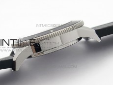 Super Ocean Heritage Black Ceramic Bezel SS Black Dial on Black Gummy Strap A2824