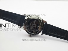 Super Ocean Heritage Black Ceramic Bezel SS Black Dial on Black Gummy Strap A2824