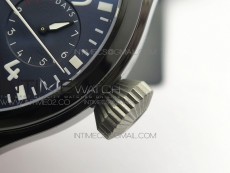 Big Pilot Real PR IW502003 Real Ceramic V2 ZF 1:1 Best Edition on Black Calfskin Strap A51111