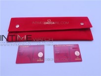 OMEGA bag with warranty card