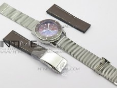 Super Ocean 1884 Heritage Blue Ceramic Bezel SS Brown Dial on A7750