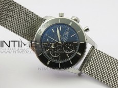 Super Ocean 1884 Heritage Black Ceramic Bezel SS Black Dial on A7750