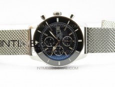 Super Ocean 1884 Heritage Black Ceramic Bezel SS Black Dial on A7750