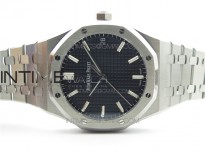 Royal Oak 41mm 15500 SS ZF 1:1 Best Edition Black Textured Dial on SS Bracelet A4302 (Free Box)