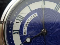 Marine 5222 SS HGF 1:1 Best Edition Blue Dial On black Leather Strap Asian Cal.517GG(Free rubber strap)