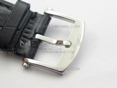 Marine 5222 SS HGF 1:1 Best Edition Blue Dial On black Leather Strap Asian Cal.517GG(Free rubber strap)