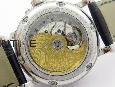 Marine 5222 SS HGF 1:1 Best Edition Blue Dial On black Leather Strap Asian Cal.517GG(Free rubber strap)