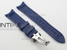 Marine 5222 SS HGF 1:1 Best Edition Blue Dial On black Leather Strap Asian Cal.517GG(Free rubber strap)
