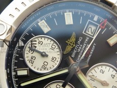 Challenger Chronograph SS Black Dial on Rubber Strap A7750 (Free a rubber strap)