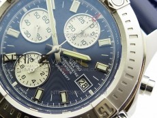 Challenger Chronograph SS Blue Dial on Rubber Strap A7750 (Free rubber strap)