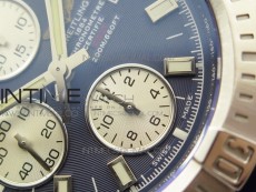 Challenger Chronograph SS Blue Dial on Rubber Strap A7750 (Free rubber strap)