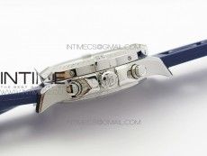 Challenger Chronograph SS Blue Dial on Rubber Strap A7750 (Free rubber strap)