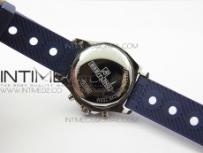 Challenger Chronograph SS Blue Dial on Rubber Strap A7750 (Free rubber strap)