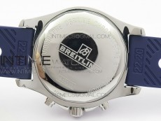 Challenger Chronograph SS Blue Dial on Rubber Strap A7750 (Free rubber strap)
