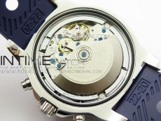 Challenger Chronograph SS Blue Dial on Rubber Strap A7750 (Free rubber strap)