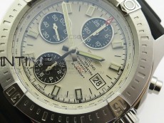 Challenger Chronograph SS White Dial on Rubber Strap A7750 (Free rubber strap)