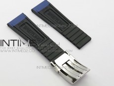 Breitling Blue Gummy Rubber Strap 24/20 + Genuine Clasp