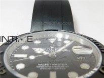 Yacht-Master 42mm 226659 316L GMF 1:1 Best Edition 3D Black Ceramic Bezel on Black Rubber Strap SA3235