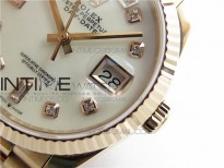 Day-Date 36 128239 RG BP Best Edition White MOP Crystal Markers Dial on RG President Bracelet
