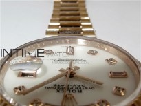 Day-Date 36 128239 RG BP Best Edition White MOP Crystal Markers Dial on RG President Bracelet