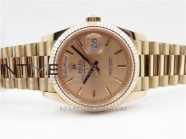 Day-Date 36 128239 RG BP Best Edition Pink Gold Sticks Markers Dial on RG President Bracelet