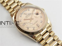 Day-Date 36 128239 RG BP Best Edition Pink Gold Crystal Markers Dial on RG President Bracelet