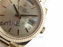 Day-Date 36 128239 RG BP Best Edition Silver Sticks Markers Dial on RG President Bracelet