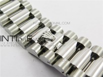 Day-Date 36 128239 SS BP Best Edition Silver Sticks Markers Dial on SS President Bracelet