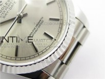 Day-Date 36 128239 SS BP Best Edition Silver Sticks Markers Dial on SS President Bracelet