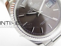 Day-Date 36 128239 SS BP Best Edition Brown Sticks Markers Dial on SS President Bracelet