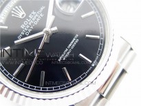 Day-Date 36 128239 SS BP Best Edition Black Stick Markers Dial on SS President Bracelet