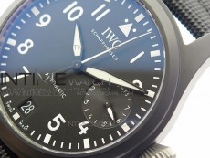 Big Pilot Real PR IW502001 Real Ceramic V2 ZF 1:1 Best Edition Black Dial on Black Calfskin Strap A51111