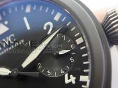 Big Pilot Real PR IW502001 Real Ceramic V2 ZF 1:1 Best Edition Black Dial on Black Calfskin Strap A51111