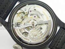 Big Pilot Real PR IW502001 Real Ceramic V2 ZF 1:1 Best Edition Black Dial on Black Calfskin Strap A51111