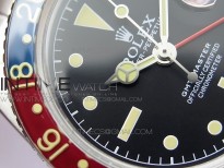 Vintage GMT Master Blue/Red Bezel Black Dial Style01 on SS Bracelet A2836