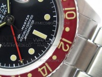 Vintage GMT Master Black/Red Bezel Black Dial Style02 on SS Bracelet A2836