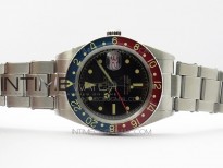 Vintage GMT Master Blue/Red Bezel Black Dial Style02 on SS Bracelet A2836