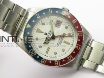 Vintage GMT Master Blue/Red Bezel White Dial on SS Bracelet A2836