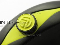 Vanguard V45 DLC ZF 1:1 Best Edition Black Yellow Markers Dial on Black Gummy Strap MIYOTA 9015