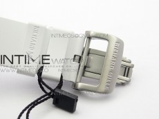 RM055 Real White Ceramic Case KVF Best Edition Skeleton Dial Red on White Rubber Strap MIYOTA8215