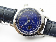 6102P Moon SS Blue Dial on Blue Leather Strap A240