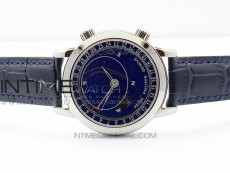6102P Moon SS Blue Dial on Blue Leather Strap A240