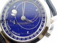 6102P Moon SS Blue Dial on Blue Leather Strap A240